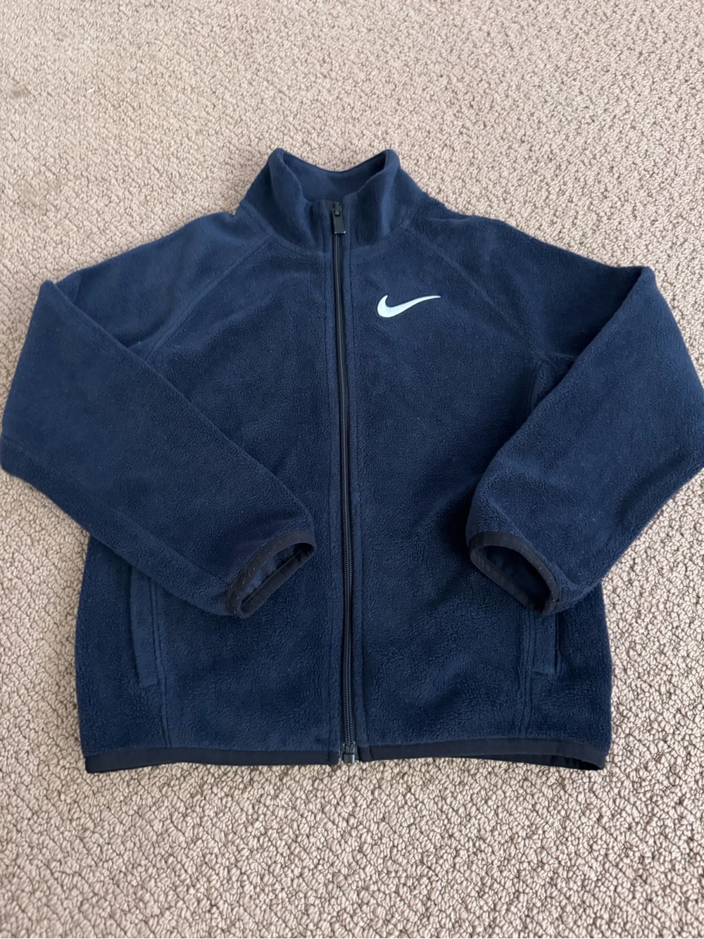 Nike Kids Dark Blue Full-Zip Fleece Jacket